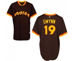 San Diego Padres #19 Tony Gwynn Authentic Coffee 1984 Turn Back The Clock Baseball Jersey