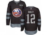 New York Islanders #12 Josh Bailey Black 1917-2017 100th Anniversary Stitched NHL Jersey