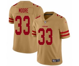 San Francisco 49ers #33 Tarvarius Moore Limited Gold Inverted Legend Football Jersey