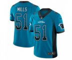 Carolina Panthers #51 Sam Mills Limited Blue Rush Drift Fashion Football Jersey
