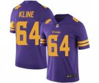 Minnesota Vikings #64 Josh Kline Limited Purple Rush Vapor Untouchable Football Jersey