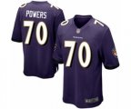 Baltimore Ravens #70 Ben Powers Game Purple Team Color Football Jersey