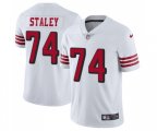 San Francisco 49ers #74 Joe Staley Limited White Rush Vapor Untouchable Football Jersey