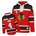 Old Time Hockey Chicago Blackhawks #4 Bobby Orr Premier Red Sawyer Hooded Sweatshirt NHL Jersey