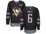 Adidas Pittsburgh Penguins #6 Trevor Daley Authentic Black 1917-2017 100th Anniversary NHL Jersey