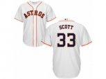 Houston Astros #33 Mike Scott Replica White Home Cool Base MLB Jersey