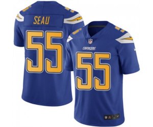 Los Angeles Chargers #55 Junior Seau Limited Electric Blue Rush Vapor Untouchable Football Jersey