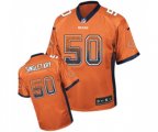Chicago Bears #50 Mike Singletary Elite Orange Drift Fashion Football Jersey