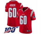 New England Patriots #60 David Andrews Limited Red Inverted Legend 100th Season Football Jersey