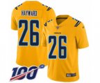 Los Angeles Chargers #26 Casey Hayward Limited Gold Inverted Legend 100th Season Football Jersey