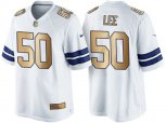 Dallas Cowboys #50 Sean Lee White 2016 Christmas Gold NFL Game Edition Jersey