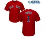 Boston Red Sox #1 Bobby Doerr Replica Red Alternate Home Cool Base Baseball Jersey