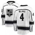 Los Angeles Kings #4 Rob Blake Authentic White Away Fanatics Branded Breakaway NHL Jersey