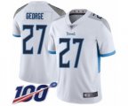 Tennessee Titans #27 Eddie George White Vapor Untouchable Limited Player 100th Season Football Jersey