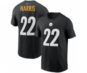 Pittsburgh Steelers #22 Najee Harris 2021 Black Football Draft First Round Pick Player Name & Number Football T-Shirt