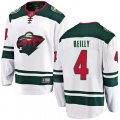 Minnesota Wild #4 Mike Reilly Authentic White Away Fanatics Branded Breakaway NHL Jersey