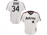 Houston Astros #34 Nolan Ryan Majestic White Home Cool Base Cooperstown Collection Jersey