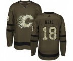 Calgary Flames #18 James Neal Authentic Green Salute to Service Hockey Jersey