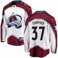 Colorado Avalanche #37 J.T. Compher Fanatics Branded White Away Breakaway NHL Jersey
