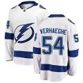 Tampa Bay Lightning #54 Carter Verhaeghe Fanatics Branded White Away Breakaway NHL Jersey
