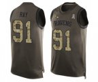 Baltimore Ravens #91 Shane Ray Limited Green Salute to Service Tank Top Football Jersey