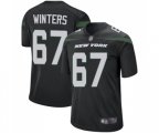 New York Jets #67 Brian Winters Game Black Alternate Football Jersey