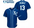 Kansas City Royals #13 Salvador Perez Replica Blue Alternate 2 Cool Base Baseball Jersey