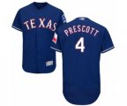 Texas Rangers #4 Dak Prescott Royal Blue Alternate Flex Base Authentic Collection Baseball Jersey
