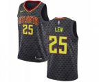 Atlanta Hawks #25 Alex Len Authentic Black Basketball Jersey - Icon Edition
