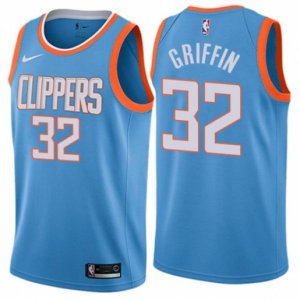 Los Angeles Clippers #32 Blake Griffin Authentic Blue NBA Jersey - City Edition