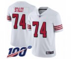San Francisco 49ers #74 Joe Staley Limited White Rush Vapor Untouchable 100th Season Football Jersey