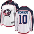 Columbus Blue Jackets #10 Alexander Wennberg Fanatics Branded White Away Breakaway NHL Jersey