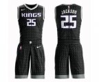 Sacramento Kings #25 Justin Jackson Swingman Black Basketball Suit Jersey Statement Edition