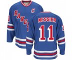 CCM New York Rangers #11 Mark Messier Authentic Royal Blue Heroes of Hockey Alumni Throwback NHL Jersey