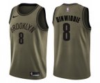 Brooklyn Nets #8 Spencer Dinwiddie Swingman Green Salute to Service NBA Jersey