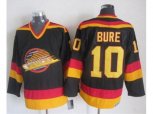 Vancouver Canucks #10 Pavel Bure Black Gold CCM Throwback Stitched NHL jerseys