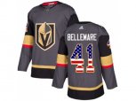 Vegas Golden Knights #41 Pierre-Edouard Bellemare Authentic Gray USA Flag Fashion NHL Jersey