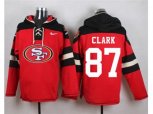 San Francisco 49ers #87 Dwight Clark Red Player Pullover Hoodie