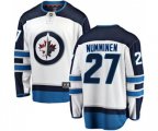 Winnipeg Jets #27 Teppo Numminen Fanatics Branded White Away Breakaway NHL Jersey