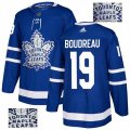 Toronto Maple Leafs #19 Bruce Boudreau Authentic Royal Blue Fashion Gold NHL Jersey