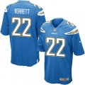 Los Angeles Chargers #22 Jason Verrett Game Electric Blue Alternate NFL Jersey