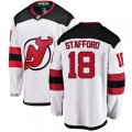New Jersey Devils #18 Drew Stafford Fanatics Branded White Away Breakaway NHL Jersey