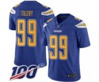 Los Angeles Chargers #99 Jerry Tillery Limited Electric Blue Rush Vapor Untouchable 100th Season Football Jersey