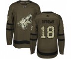 Arizona Coyotes #18 Christian Dvorak Authentic Green Salute to Service Hockey Jersey