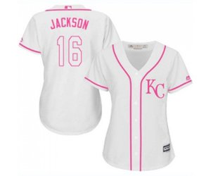 Women\'s Kansas City Royals #16 Bo Jackson Replica White Fashion Cool Base Baseball Jersey