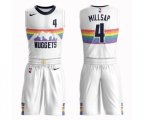 Denver Nuggets #4 Paul Millsap Authentic White Basketball Suit Jersey - City Edition