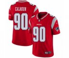 New England Patriots #90 Shilique Calhoun Limited Red Inverted Legend Football Jersey