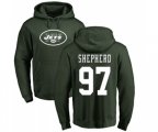 New York Jets #97 Nathan Shepherd Green Name & Number Logo Pullover Hoodie