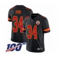 Kansas City Chiefs #34 Carlos Hyde Limited Black Rush Vapor Untouchable 100th Season Football Jersey