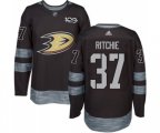 Anaheim Ducks #37 Nick Ritchie Authentic Black 1917-2017 100th Anniversary Hockey Jersey